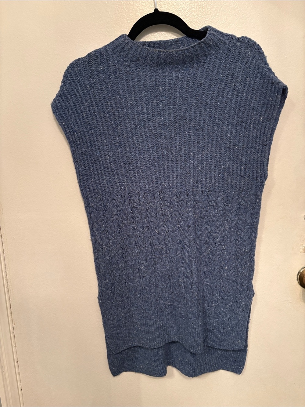 Massimo Dutti Blue Knit Sleeveless Sweater Tunic